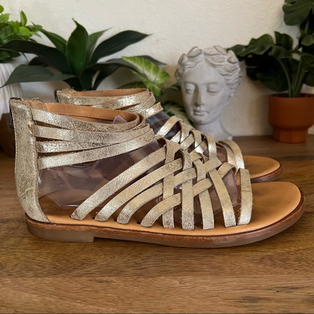Kork Ease Palmyra Women's Size 9 M Gladiator Sandals Leather Gold